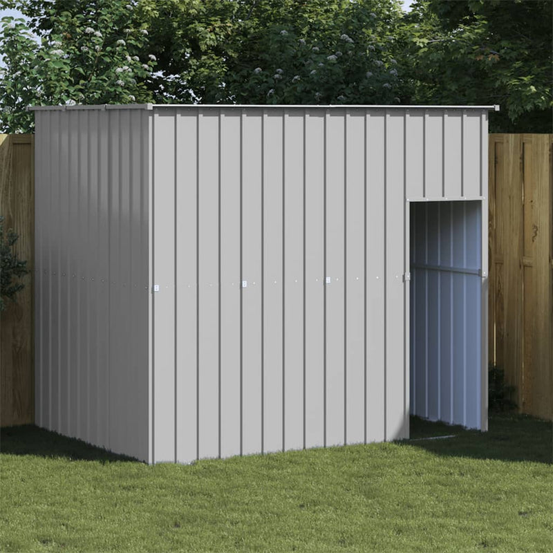 Load image into Gallery viewer, VidaXL Hondenhok met dak 214x153x181 cm gegalvaniseerd staal grijs
