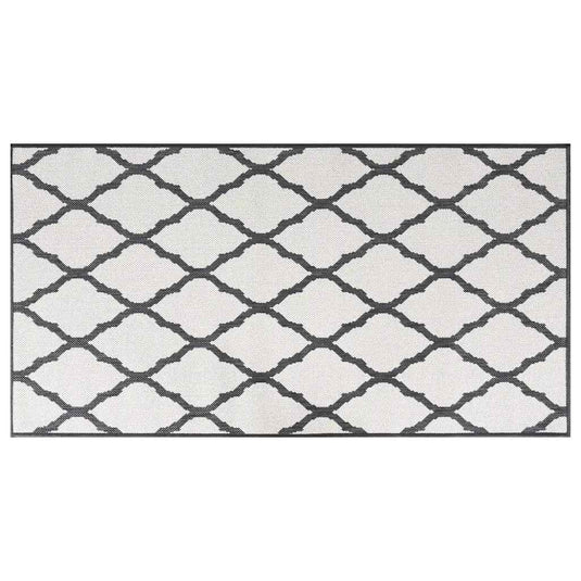Vidaxl buitenkleed omkeerbaar 80x150 cm grijs en wit
