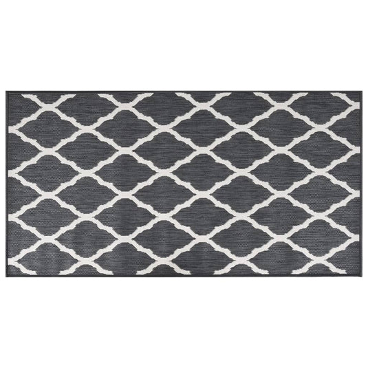 Vidaxl buitenkleed omkeerbaar 80x150 cm grijs en wit