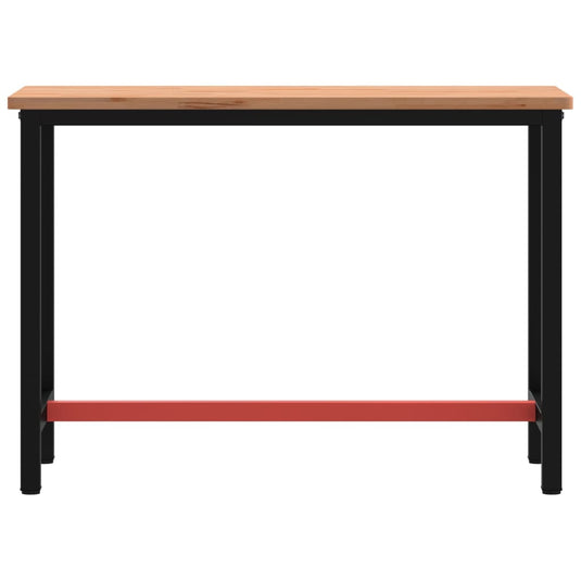 Vidaxl werkbank 115x55x81,5 cm massief beukenhout en metaal