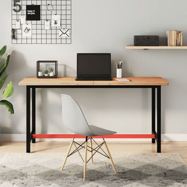 Vidaxl werkbank 150x55x81,5 cm massief beukenhout en metaal