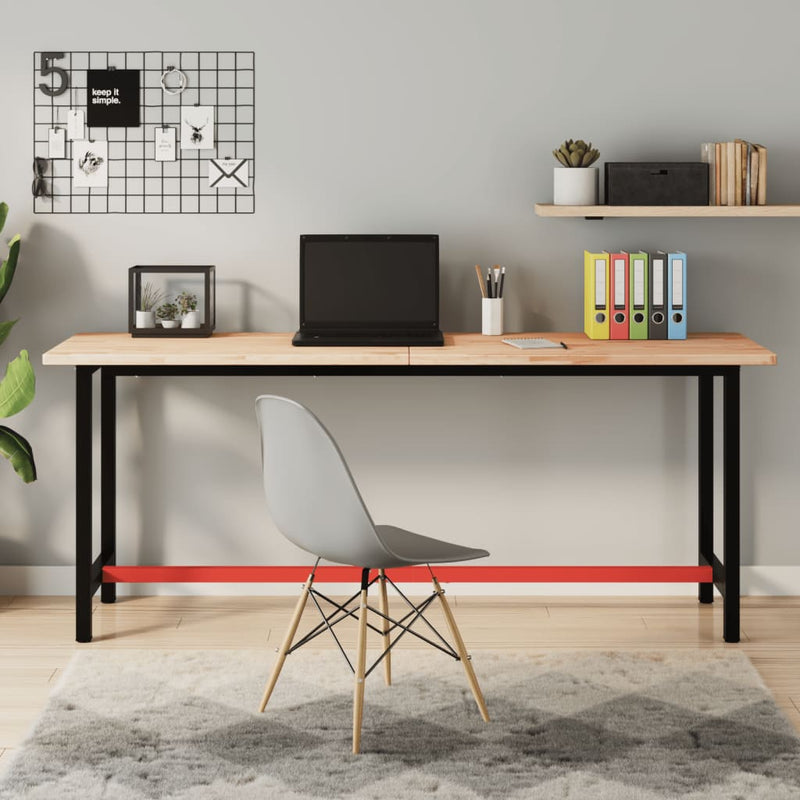 Load image into Gallery viewer, VidaXL Werkbank 180x55x81,5 cm massief beukenhout en metaal
