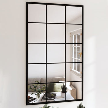Vidaxl wandspiegels 2 st 100x60 cm metaal zwart