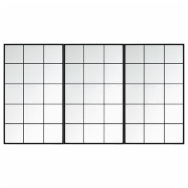 Vidaxl wandspiegels 3 st 100x60 cm metaal zwart