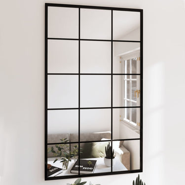 Vidaxl wandspiegels 3 st 100x60 cm metaal zwart