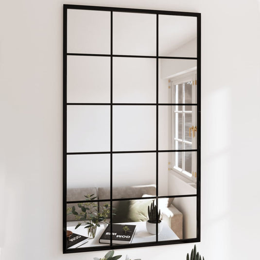Vidaxl wandspiegels 3 st 100x60 cm metaal zwart