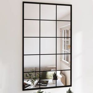 Vidaxl wandspiegels 4 st 100x60 cm metaal zwart