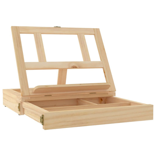 Vidaxl tafelezel met lade 33,5x25,5x7 cm massief grenenhout