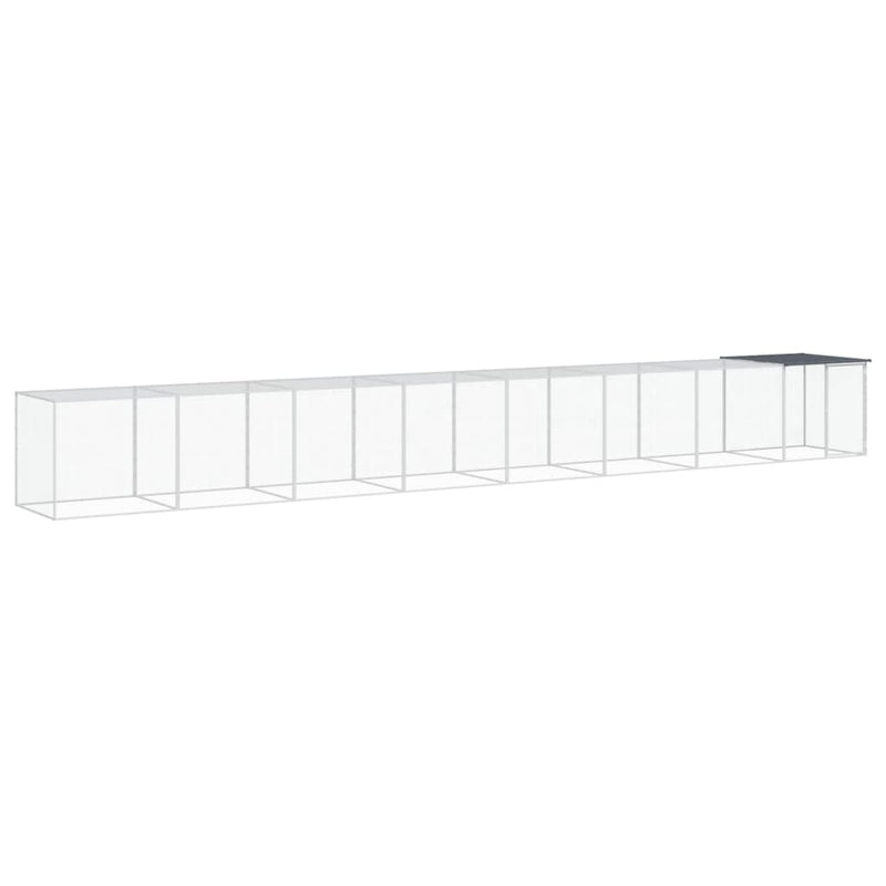 Load image into Gallery viewer, VidaXL Kippenhok met dak 803x98x90 cm gegalvaniseerd staal antraciet
