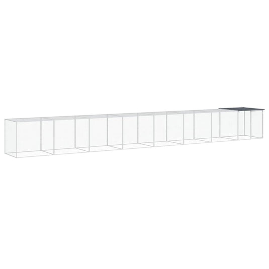 VidaXL Kippenhok met dak 803x98x90 cm gegalvaniseerd staal antraciet
