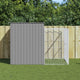 VidaXL Hondenhok met ren 214x253x181 cm staal lichtgrijs