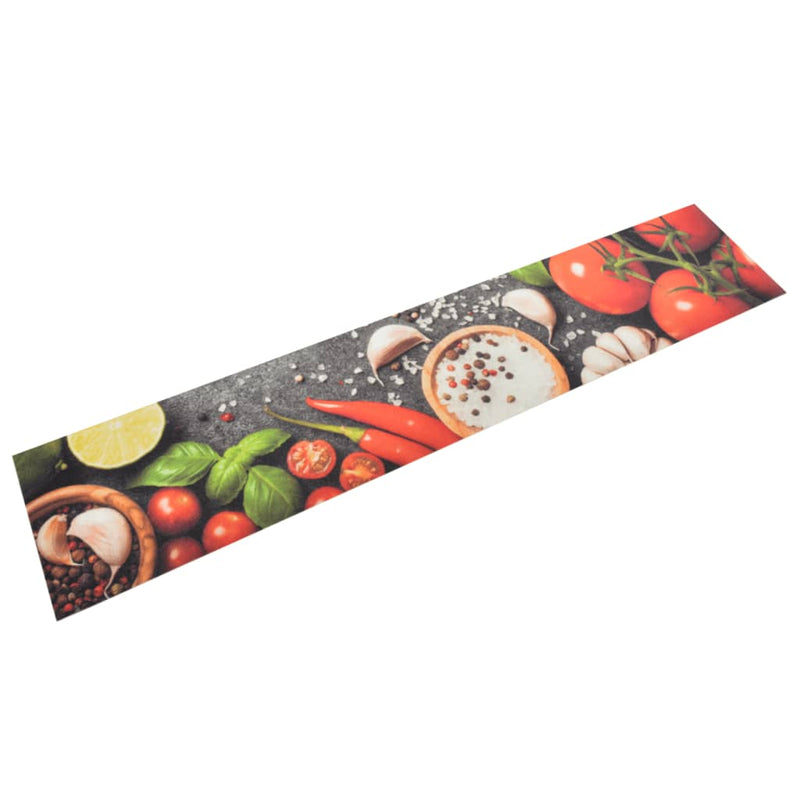 ギャラリービューアに画像をロードする, Vidaxl keukenmat wasbaar groenteprint 60x300 cm fluweel
