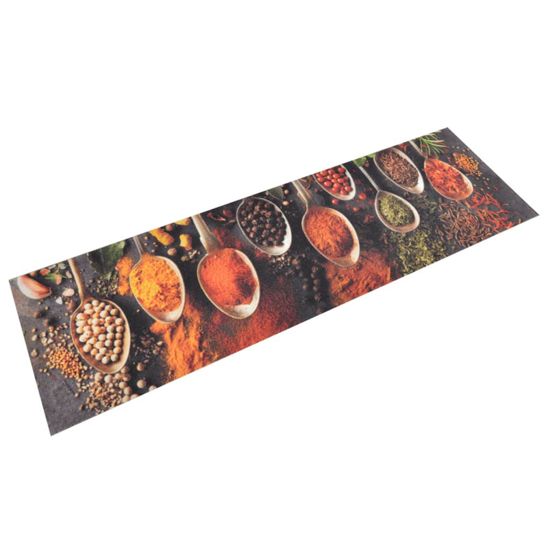 Load image into Gallery viewer, Vidaxl keukenmat wasbaar lepel- en kruidenprint 45x150 cm fluweel
