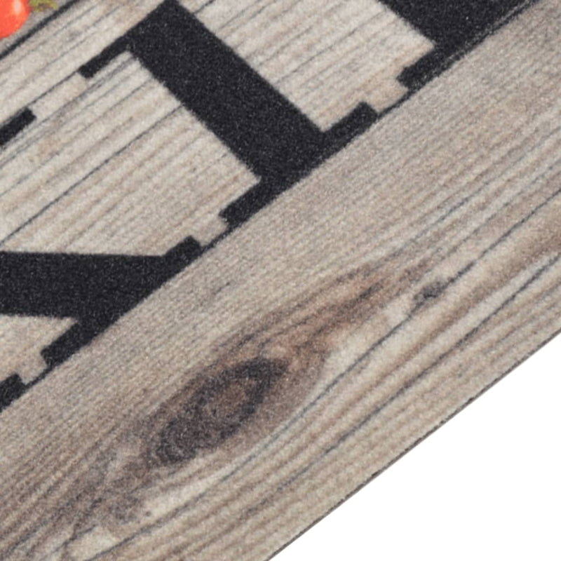 Load image into Gallery viewer, Vidaxl keukenmat wasbaar cooking-print 60x180 cm fluweel grijs
