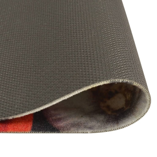 Vidaxl keukenmat wasbaar wijn- en dinerprint 60x180 cm fluweel