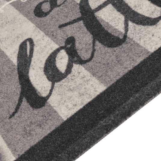 Vidaxl keukenmat wasbaar koffieprint 60x300 cm fluweel zwart