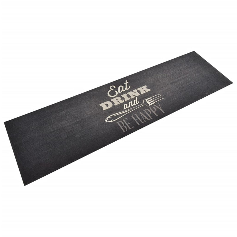 Load image into Gallery viewer, Vidaxl keukenmat wasbaar keukenprint 45x150 cm fluweel zwart
