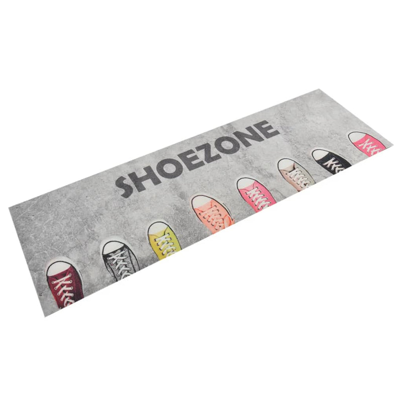 Chargez l'image dans la visionneuse de la galerie, Vidaxl keukenmat wasbaar shoezone-print 60x180 cm fluweel
