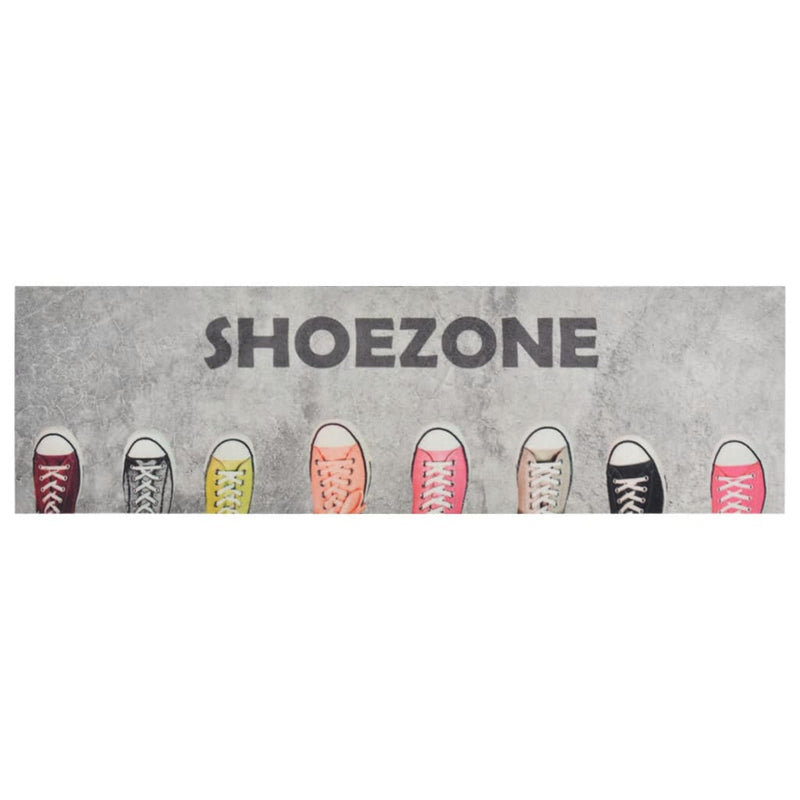 Chargez l'image dans la visionneuse de la galerie, Vidaxl keukenmat wasbaar shoezone-print 60x180 cm fluweel
