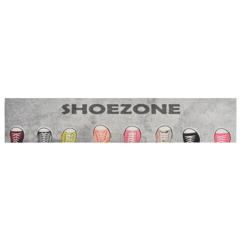 Load image into Gallery viewer, Vidaxl keukenmat wasbaar shoezone-print 60x300 cm fluweel
