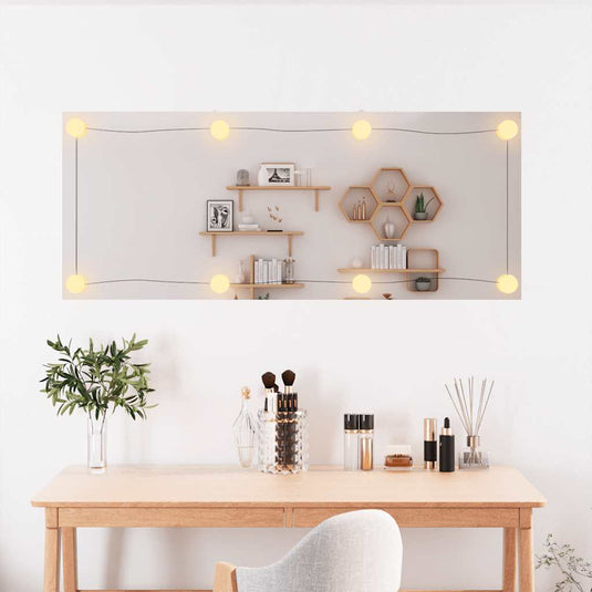 Vidaxl wandspiegel met led's rechthoekig 40x100 cm glas