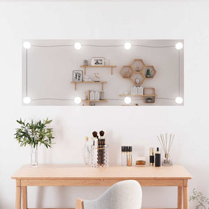 Vidaxl wandspiegel met led's rechthoekig 40x100 cm glas