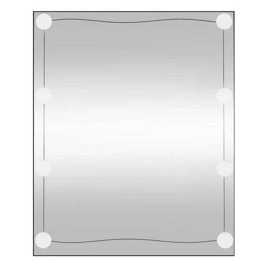 Vidaxl wandspiegel met led's rechthoekig 50x60 cm glas