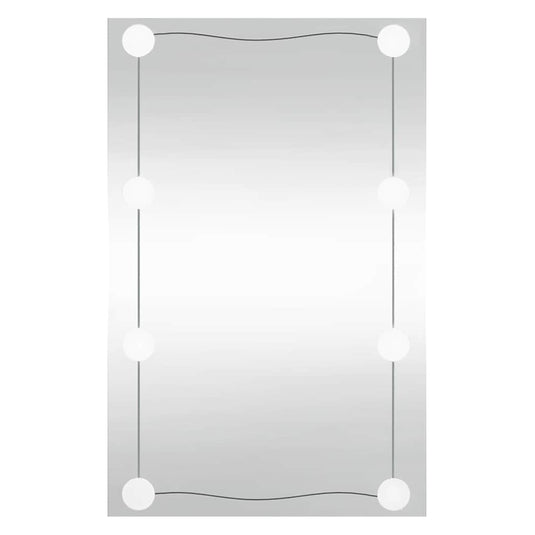 Vidaxl wandspiegel met led's rechthoekig 50x80 cm glas