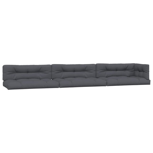 Vidaxl palletkussens 7 st stof antracietkleurig
