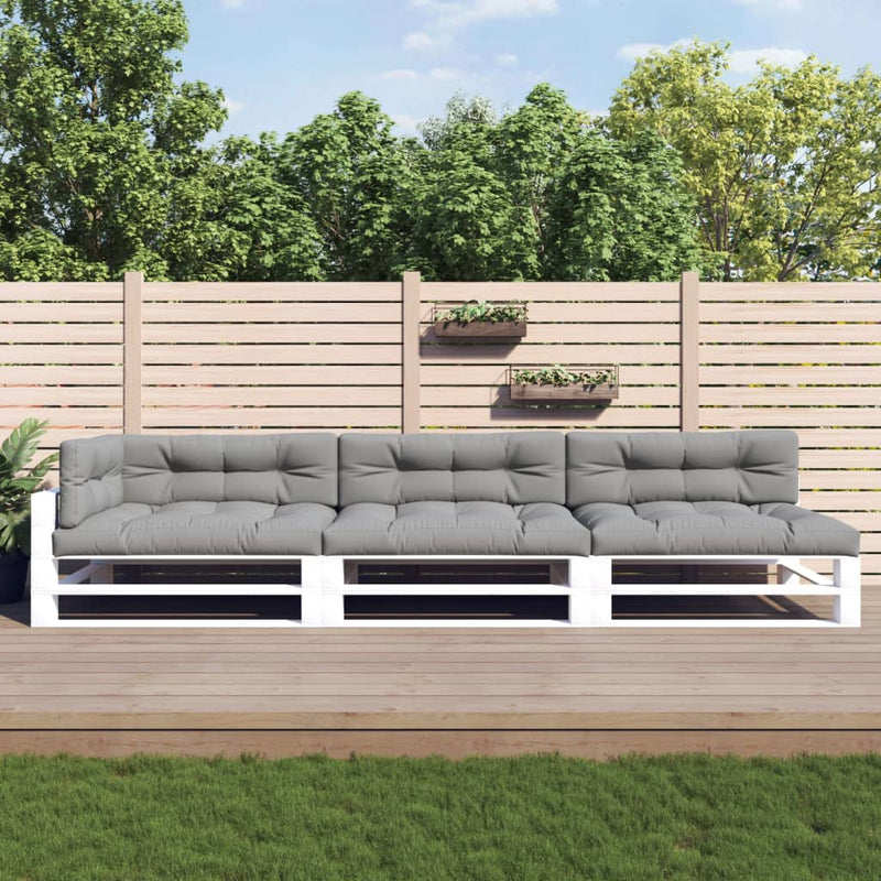 Load image into Gallery viewer, VidaXL Palletkussens 7 st stof grijs
