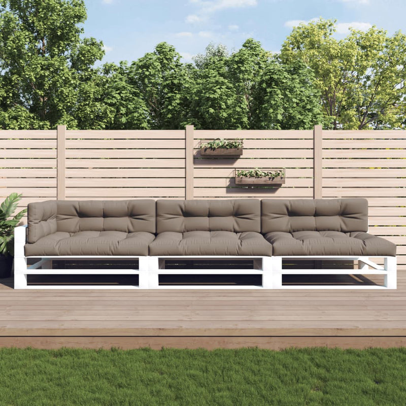 Load image into Gallery viewer, Vidaxl palletkussens 7 st stof taupe

