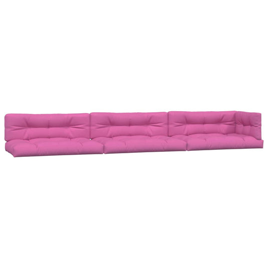 VidaXL Palletkussens 7 st stof roze