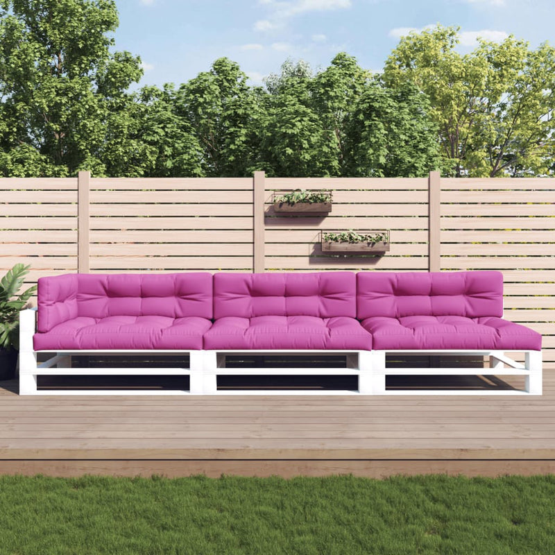 Afbeelding laden in galerijviewer, Vidaxl palletkussens 7 st stof roze
