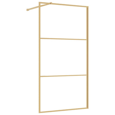 Vidaxl inloopdouchewand transparant 100x195 cm esg-glas goudkleurig