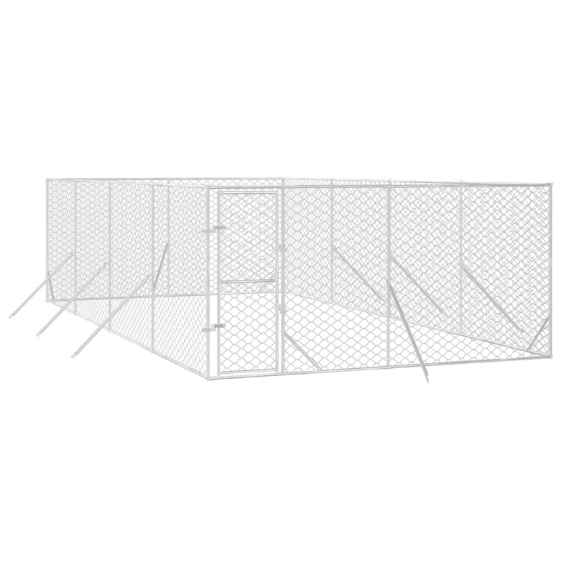Load image into Gallery viewer, VidaXL Hondenkennel voor buiten 4x8x2 m gegalvaniseerd staal zilver

