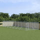 VidaXL Hondenkennel voor buiten 4x16x2 m gegalvaniseerd staal zilver
