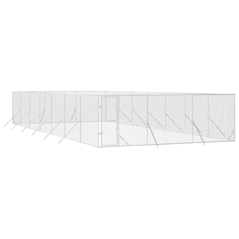 Load image into Gallery viewer, VidaXL Hondenkennel voor buiten 6x14x2 m gegalvaniseerd staal zilver
