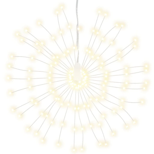 VidaXL Kerstverlichting vuurwerk 8 st 140 warmwitte LED's 17 cm