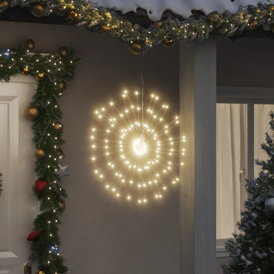 Vidaxl kerstverlichting vuurwerk 8 st 140 warmwitte led's 17 cm