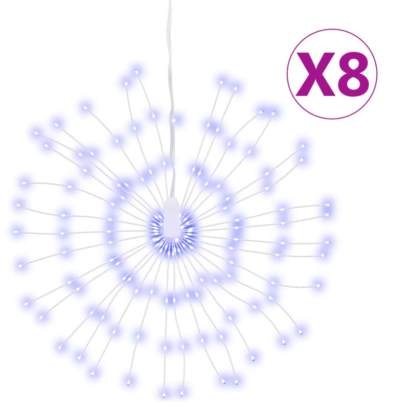 Load image into Gallery viewer, VidaXL Kerstverlichting vuurwerk 8 st 140 blauwe LED's 17 cm
