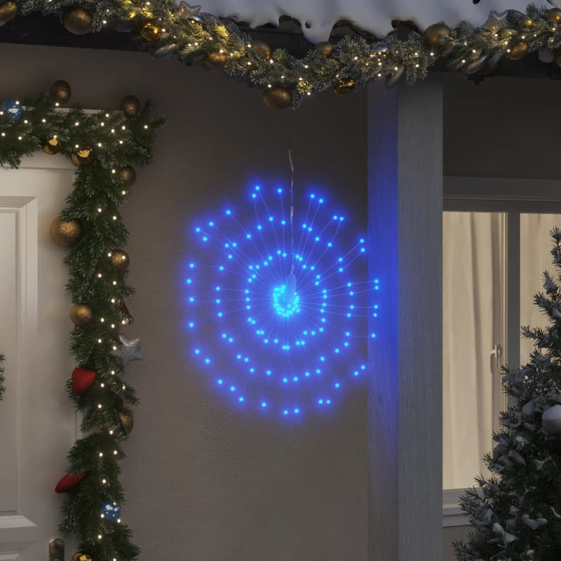 Load image into Gallery viewer, VidaXL Kerstverlichting vuurwerk 8 st 140 blauwe LED's 17 cm
