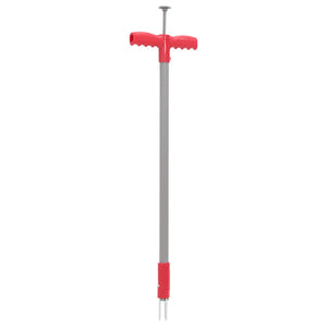 Vidaxl onkruidsteker 93,5 cm gepoedercoat staal rood en grijs