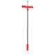 Vidaxl onkruidsteker 93,5 cm gepoedercoat staal rood en grijs