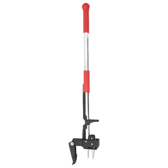 Vidaxl onkruidsteker 99,5 cm geanodiseerd aluminium rood en zilver