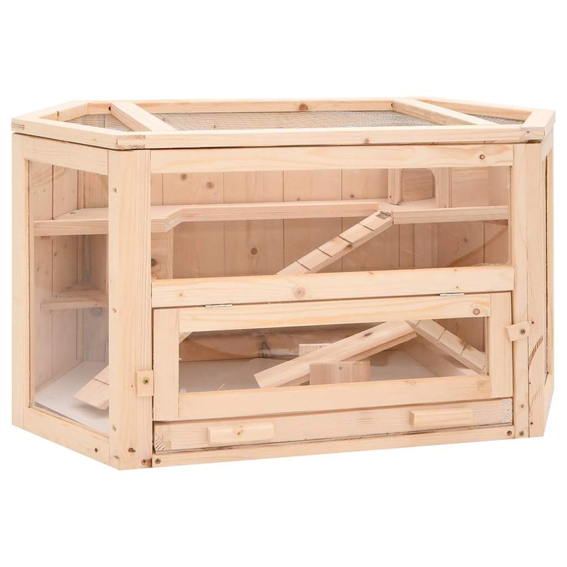 Load image into Gallery viewer, Vidaxl hamsterkooi 80x40x43 cm massief vurenhout
