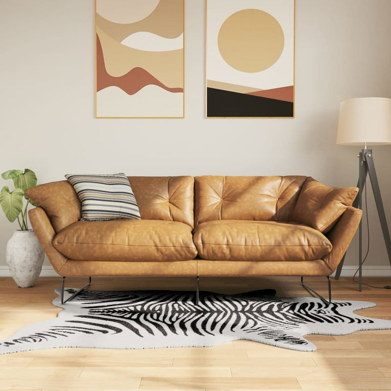 Load image into Gallery viewer, Vidaxl vloerkleed zebrapatroon wasbaar anti-slip 120x170 cm zwart wit
