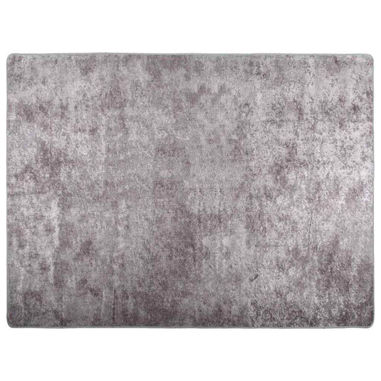 Vidaxl vloerkleed wasbaar anti-slip 400x300 cm grijs