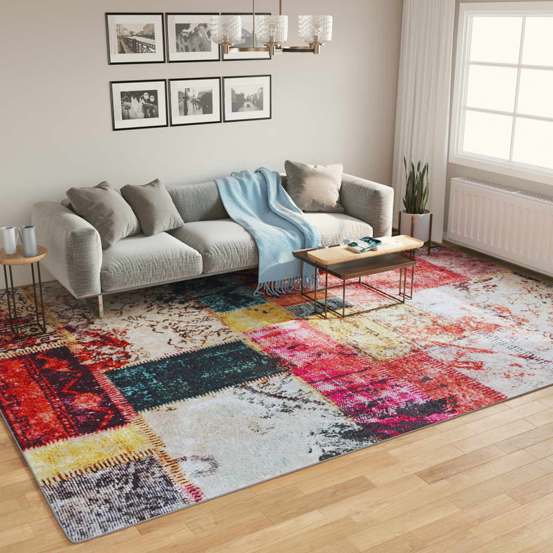 Load image into Gallery viewer, Vidaxl vloerkleed wasbaar anti-slip 400x300 cm meerkleurig
