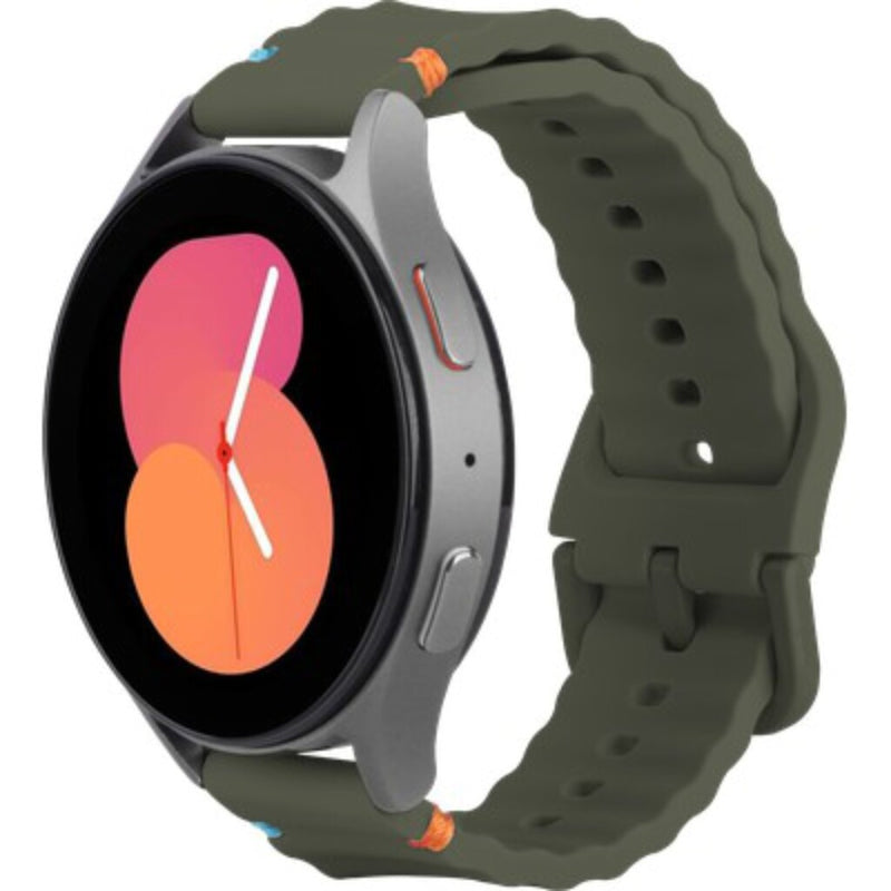 Laden Sie das Bild in Galerie -Viewer, Justincase activeflex strap voor samsung galaxy watch 20mm khaki
