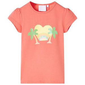 VidaXL Kindershirt 140 koraalkleurig